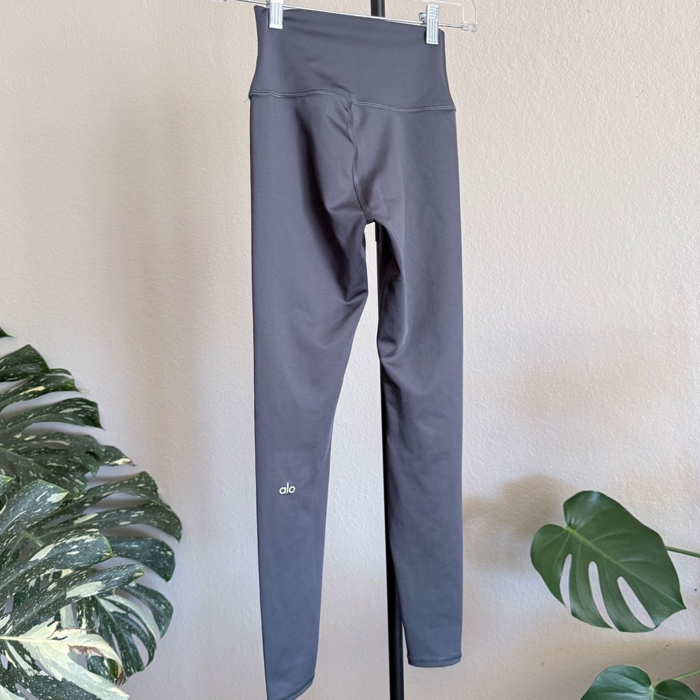 Alo Yoga High-Waist Airbrush Leggings Anthracite Dark Gray XS